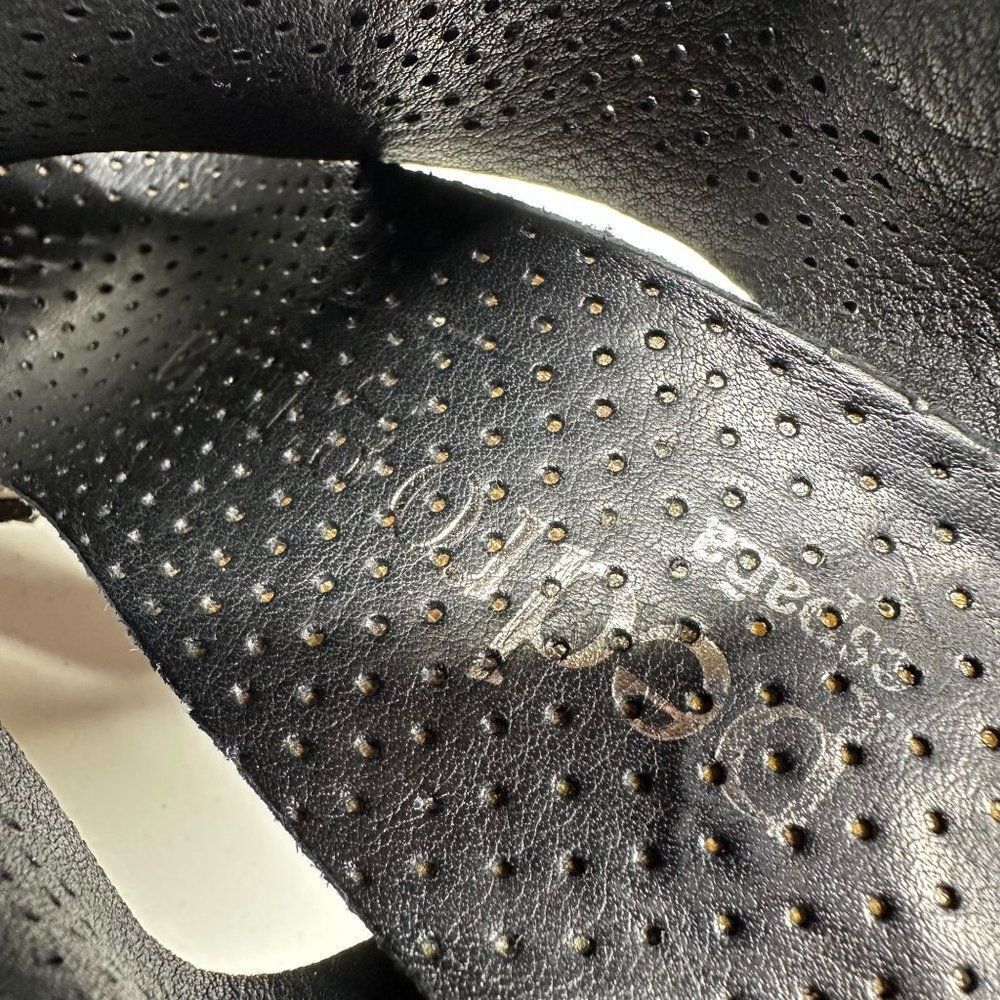 Pedro Garcia Petunia Perforated Heeled Sandals Womens Size 39 Black - Picture 9 of 10